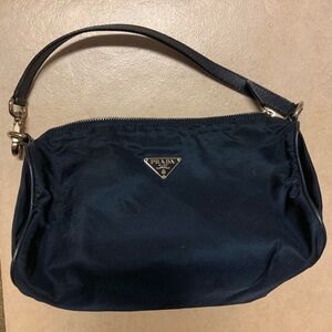 Vintage Authentic Prada mini nylon mini bag NAVY
